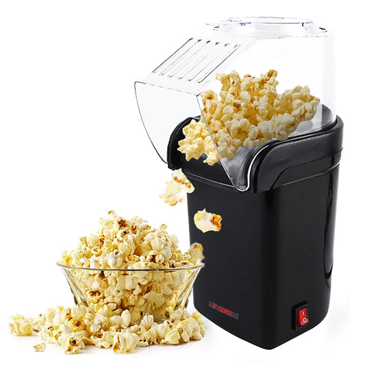 "5Core Electric Hot Air Popcorn Maker - Oil-Free, BPA-Free, 16 Cup Capacity, Black"